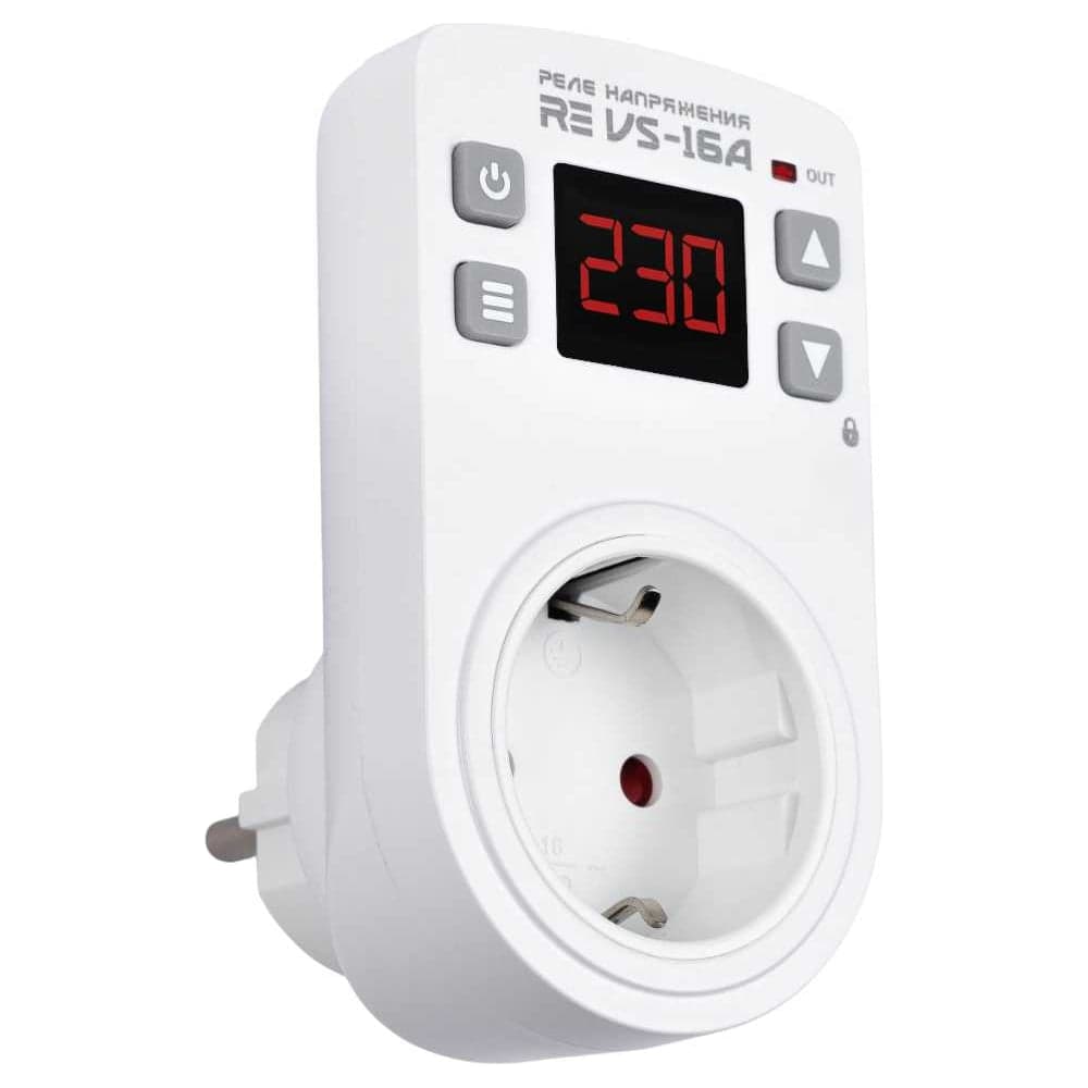 Реле напряжения розеточное ROSTOKELECTRO RE VS-16A 46-381