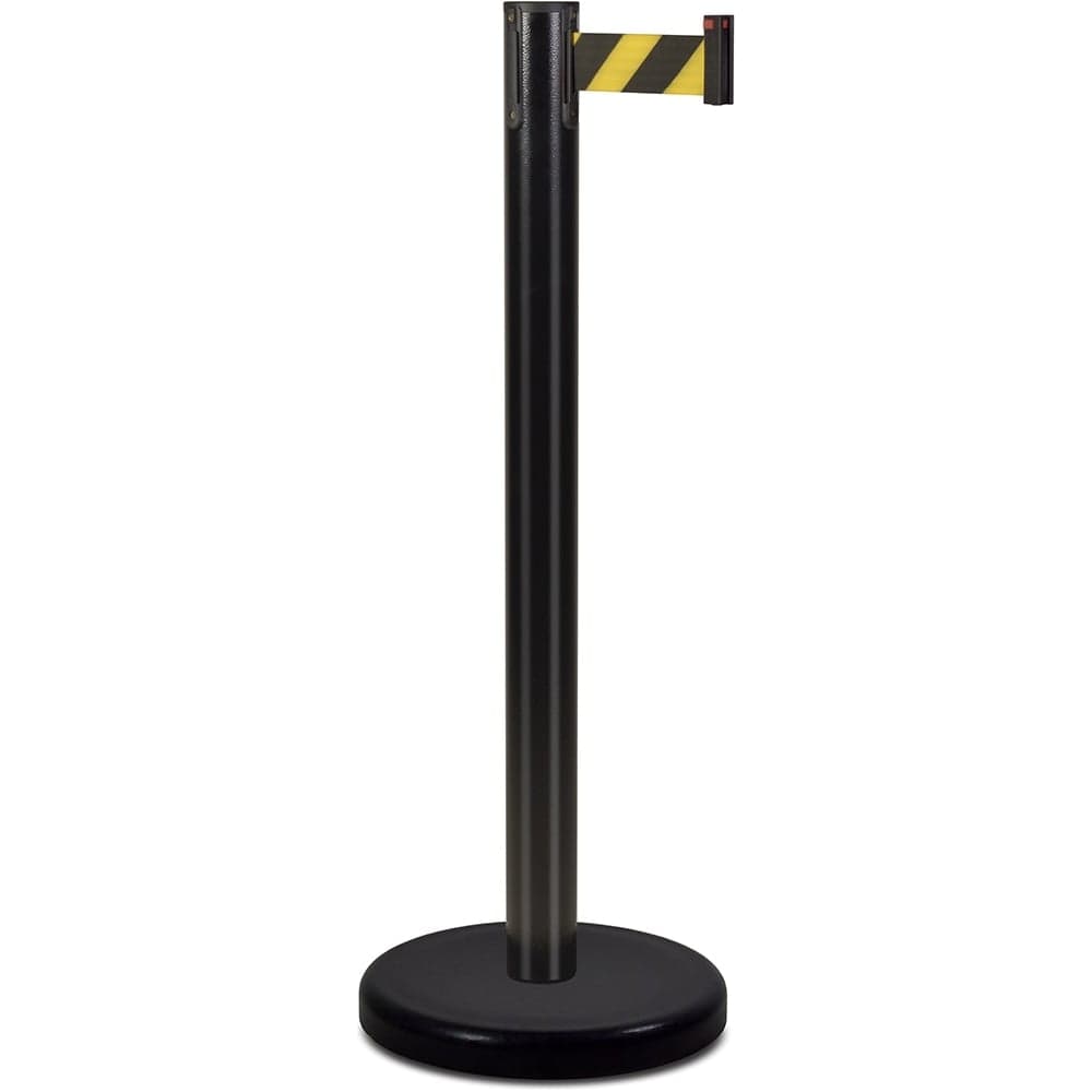Стойка ограждения Rusbarrier с лентой 4,5 м BSLN-X87635 BLACK black/yellow BSLN-X87635 BLACK yellow/black