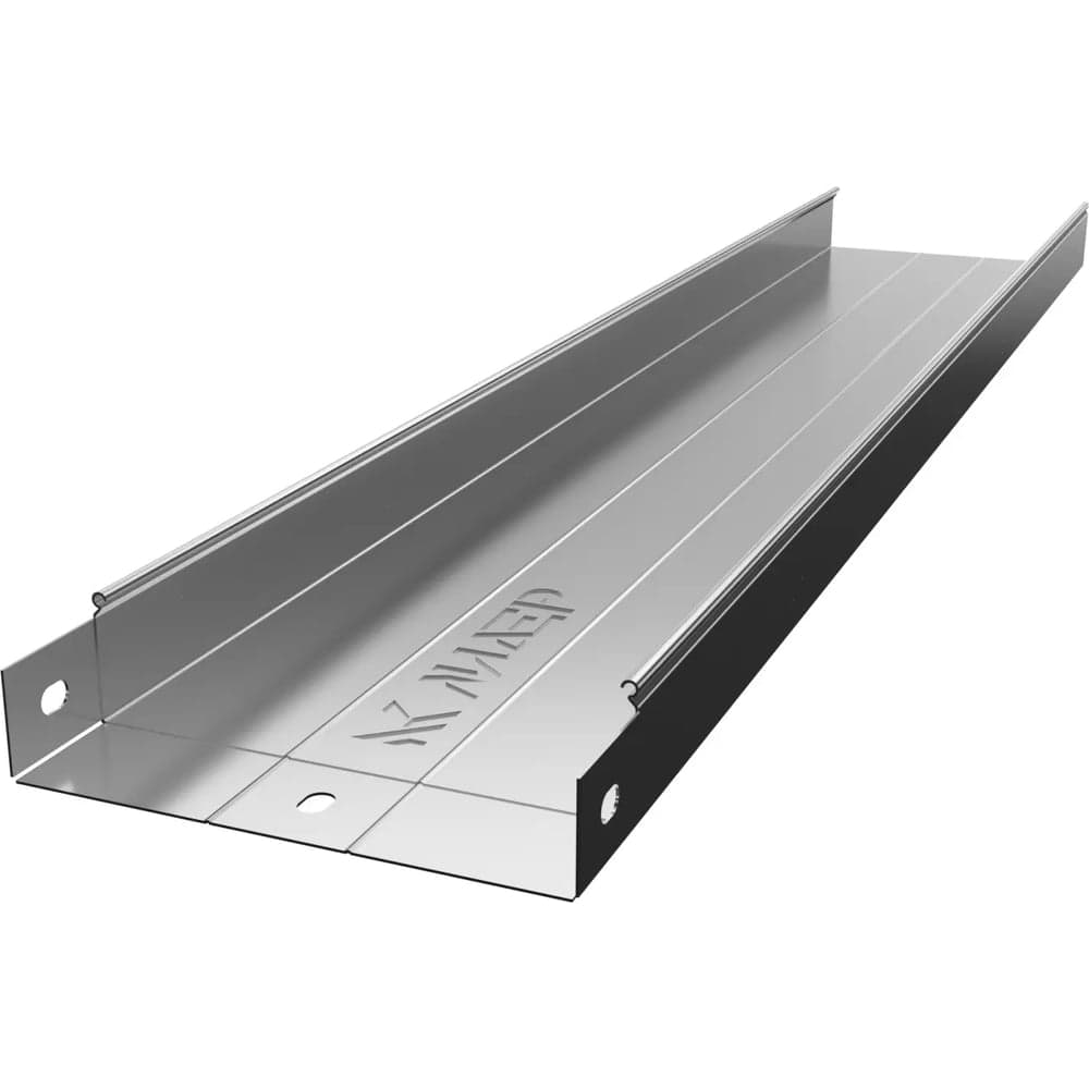 Лоток неперфорированный замковый оцинкованный CABLIDERTRAYS ЛМЗ-100х60-0,55-3000