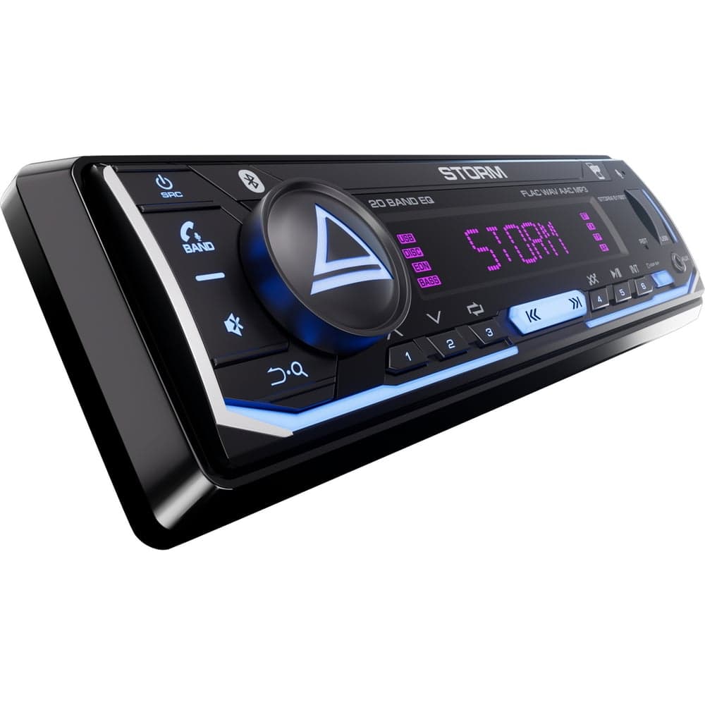 USB-ресивер AURA 4х51w, FLAC, USB/BT, 3 RCA (SUB), 20EQ, APP, 2-ZONE RGB, D-SWC STORM-515BT