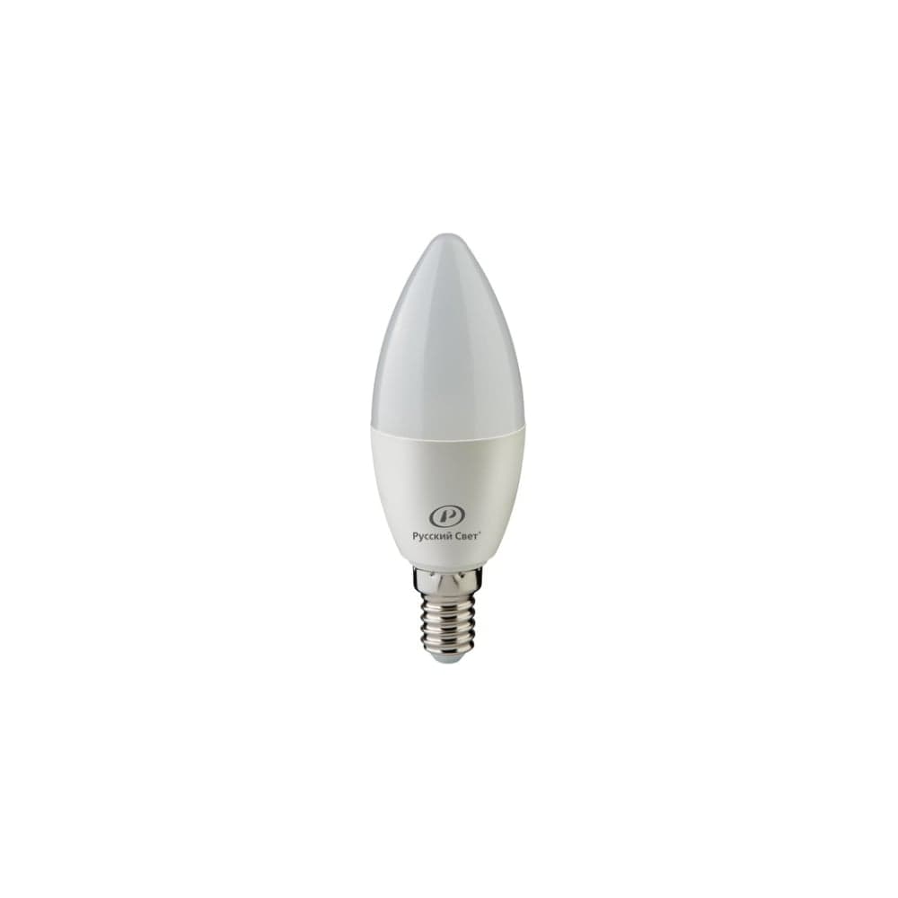 Лампа светодиодная Русский Свет RS C37 E14 8W 220-240V 4000К 8Вт 800лм Ra 90 свеча 15010545059
