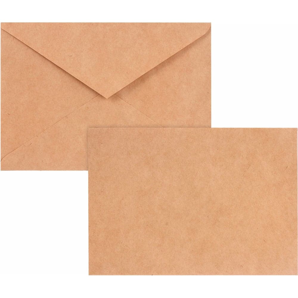 Конверты BRAUBERG С6 (114x162 мм) КРАФТ, клей, 90 г/м2, 50 шт, треугольный клапан 112363