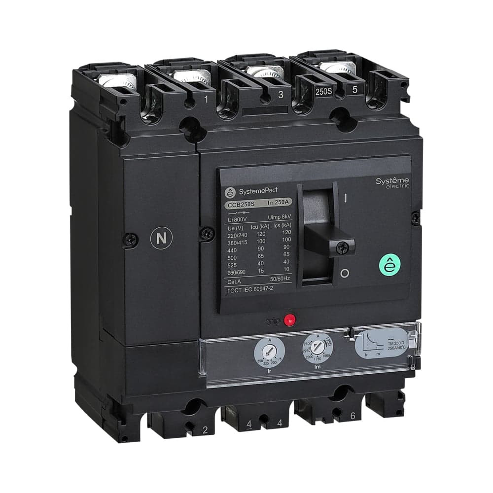 Автоматический выключатель Systeme Electric SYSTEMEPACT CCB100 36KA 4P4D TMD40 SPC100F040L4DF