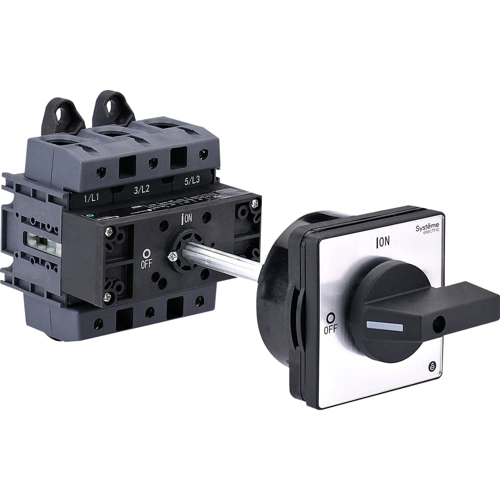 Выключатель разъединитель Systeme Electric 3P 175A IP20, с черной выносной рукояткой, на ДИН-рейке/плате MSD175340B