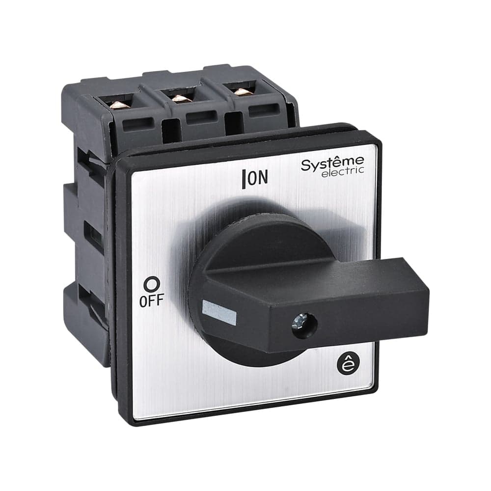 Выключатель разъединитель Systeme Electric 3P 40A IP20, с черной рукояткой на дверцу, 4 винтами MSD40320B