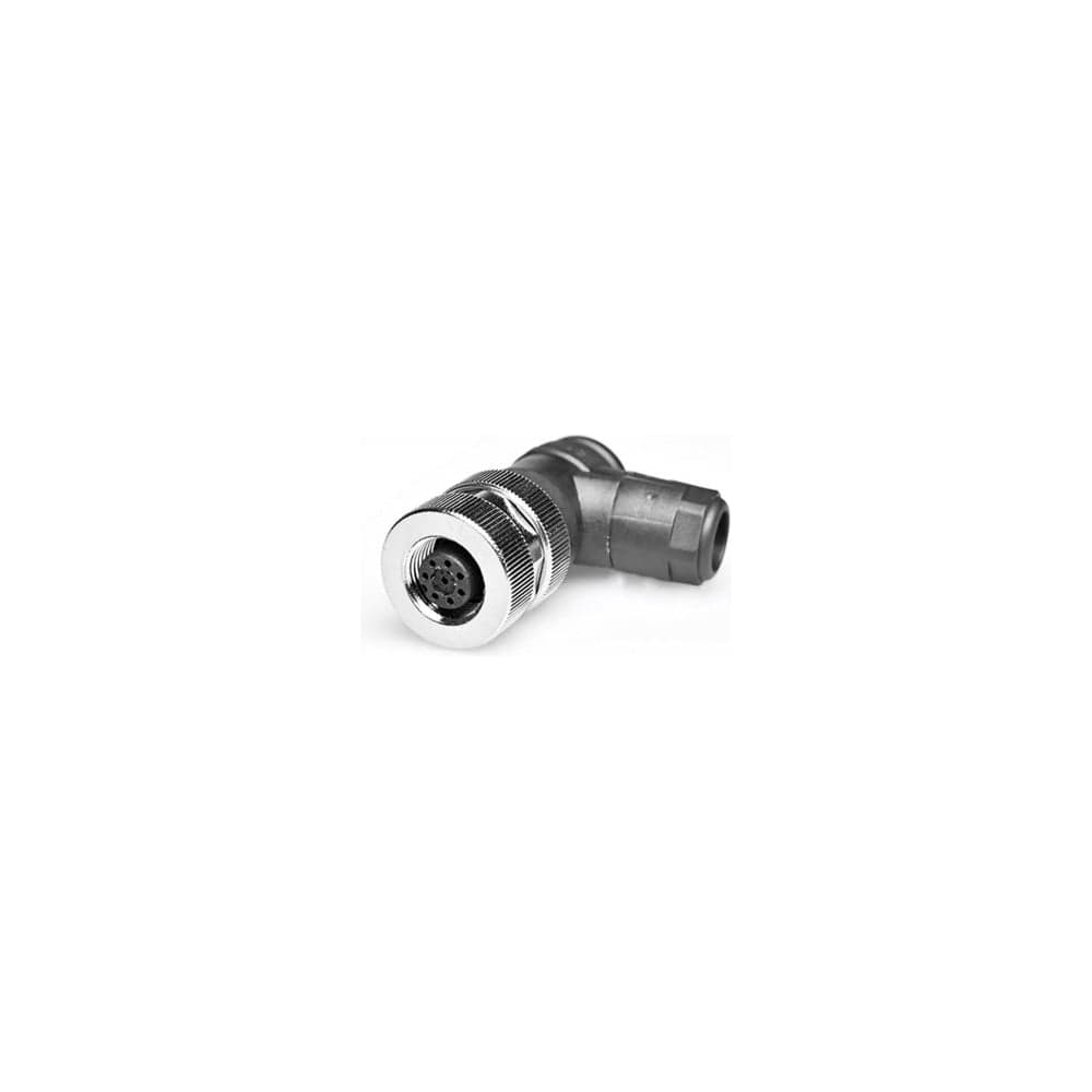 Соединитель клеммный VELLEDQ M12-F08S, Розетка, Угловой с клеммником, Пластик 8-PIN IP6560 AC/DC, 08-00034170