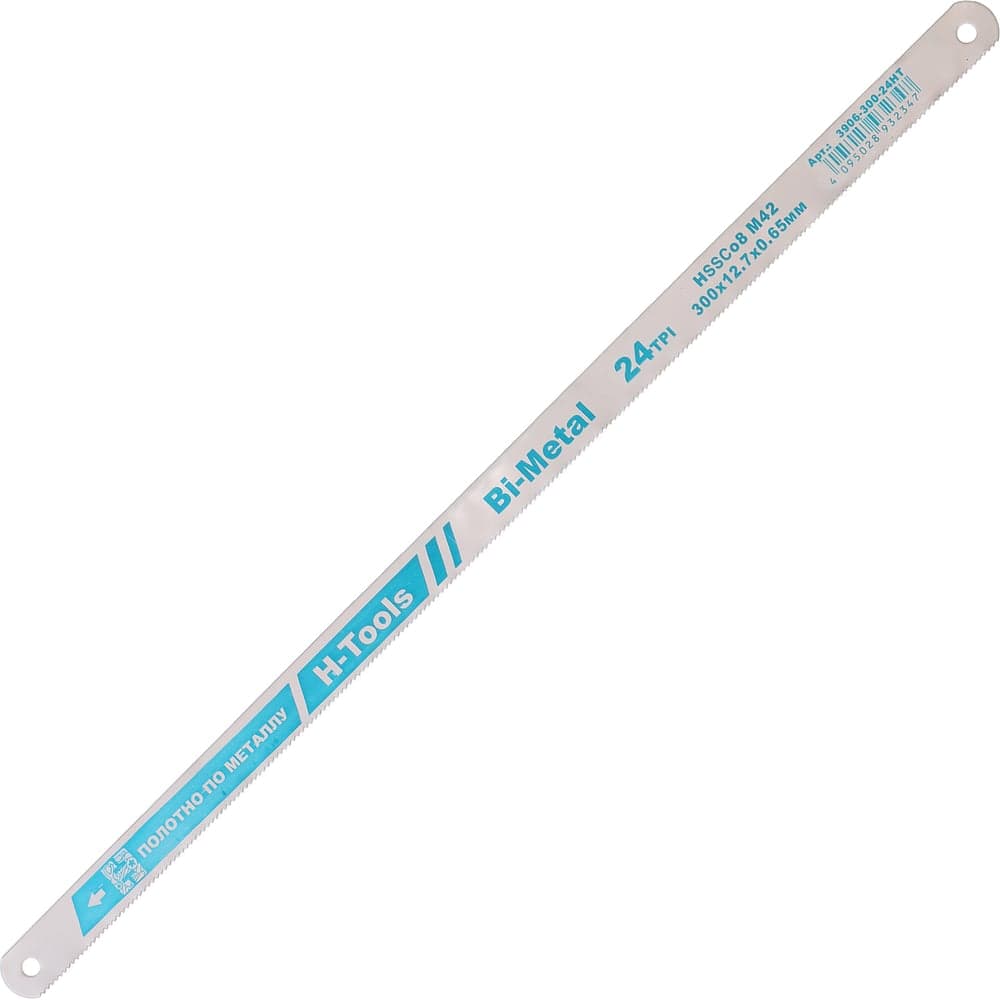 Полотно по металлу для ножовки H-Tools Bi-Metal HSSE-Co8 M42 300мм 24z 3906-300-24HT