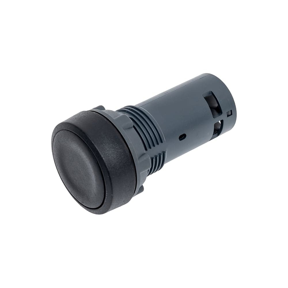 Кнопка Systeme Electric SB7 моноблочная, 22мм, черная, с возвратом, пластик, 1НО, IP65 SB7NA21
