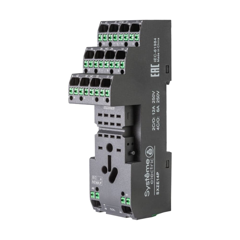 Розетка Systeme Electric для реле 2/4СО 12/6А separated SXZE14P