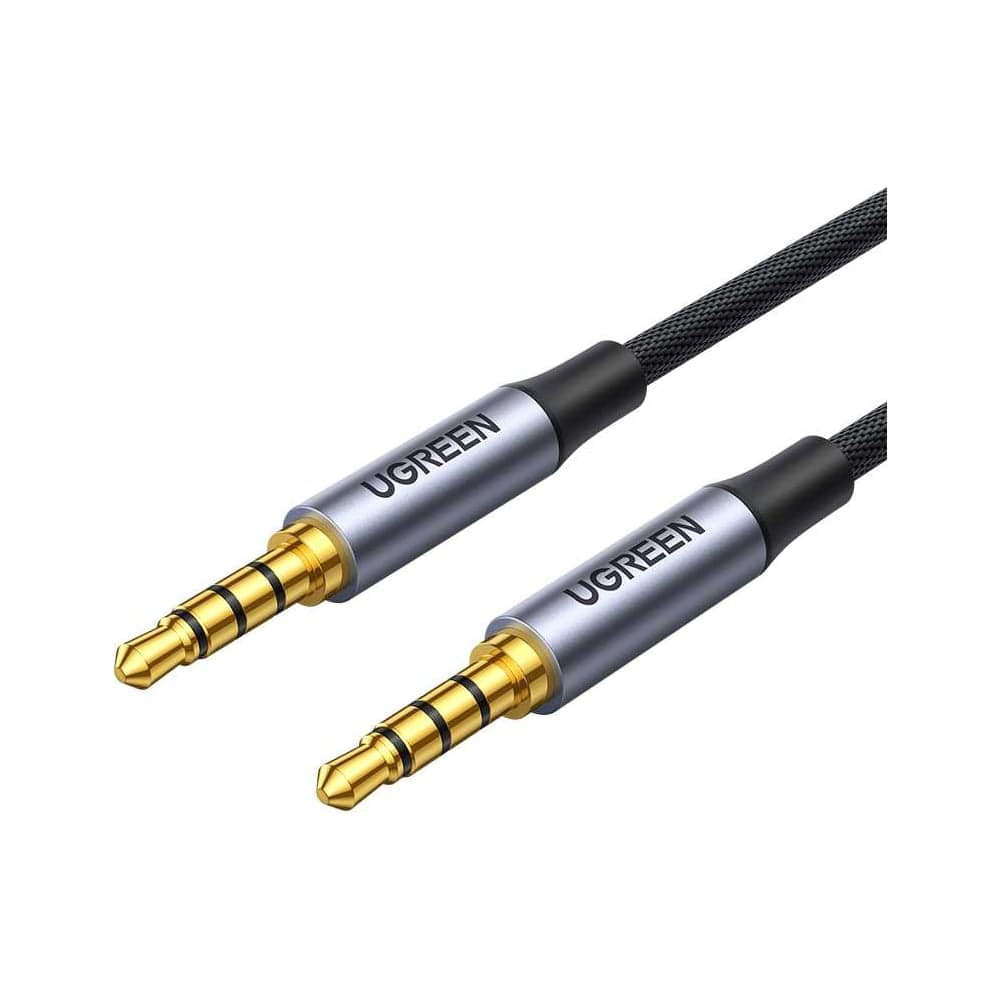 Кабель Ugreen AV183 3.5mm Male to Male 4-Pole Microphone Audio Cable, 2м, черный 20782_