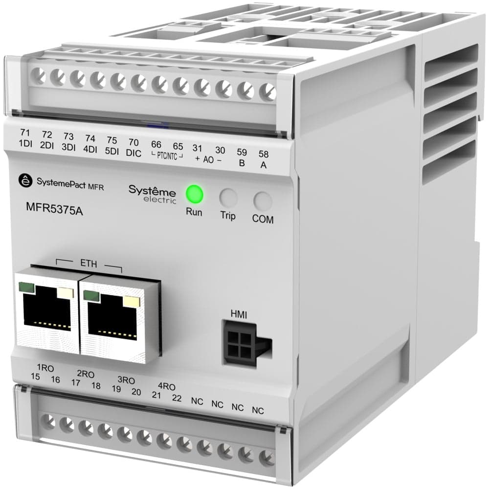 Реле Systeme Electric MFR530 MODBUS-RTU + MODBUS-TCP 25-100A ТТ Ø18ММ 80-270В AC/DC MFR537100A