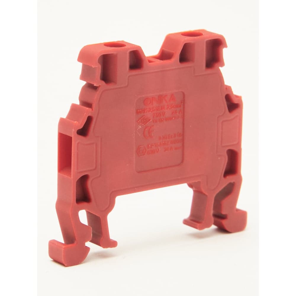 Клемма винтовая ONKA MRK 2,5S, 2,5 кв мм, красный 1010137