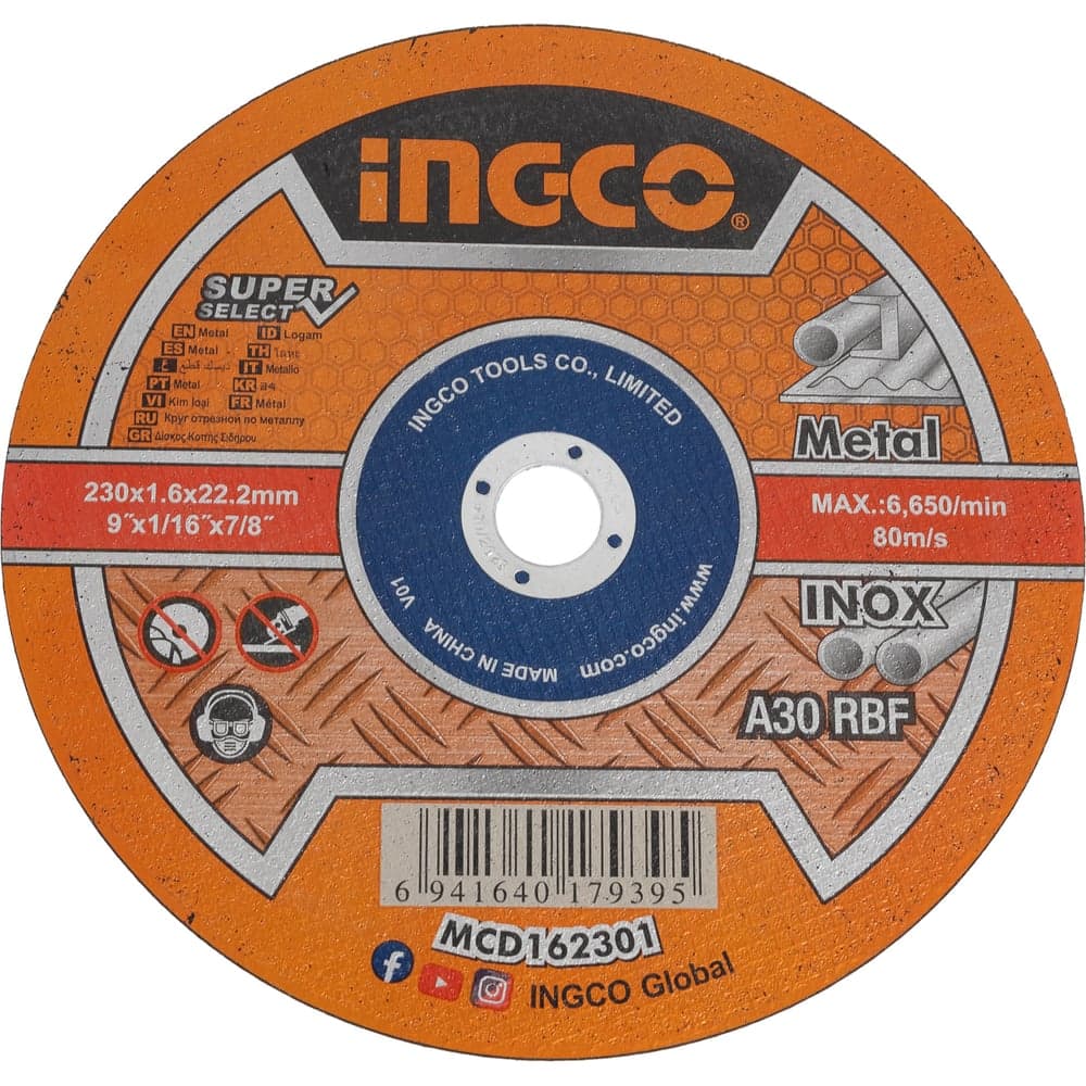 Круг отрезной INGCO 41 230x1.6x22 A 30 RBF MCD162301