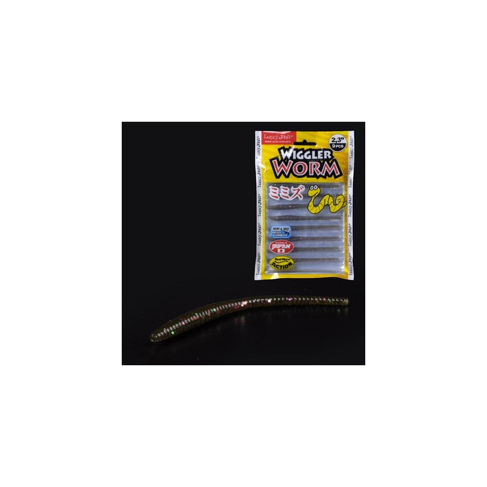 Съедобные искусственные слаги LUCKY JOHN LJ Pro Series WIGGLER WORM 2.3in /S21 9шт. 140153-S21