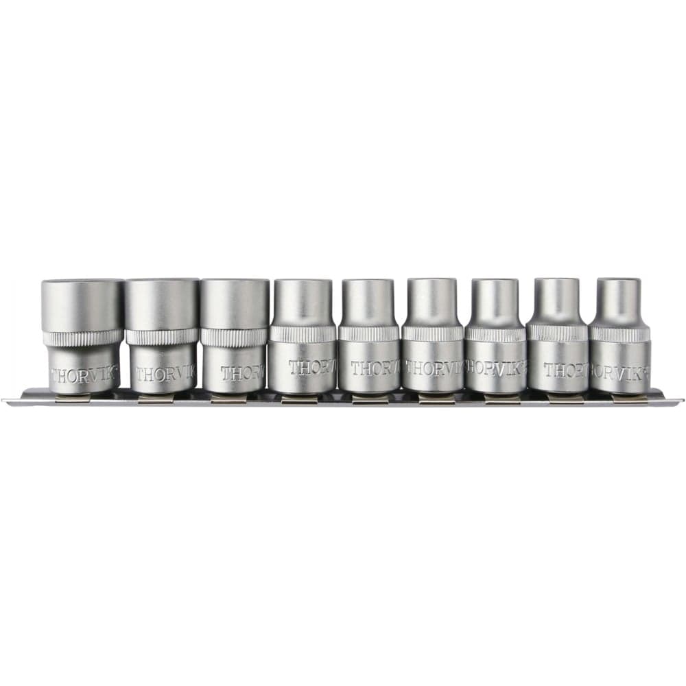 Набор головок торцевых Thorvik S13S139SM 1/2DR на держателе, внешний TORX, E10-E24, 9 предметов 054367