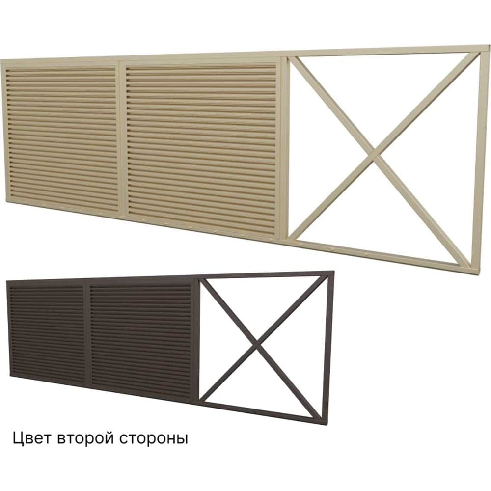 Комплект жалюзи ворот МЕТАЛЛИК и КО КАВКАЗ 2000x4000x80 RAL 8017/8017/1015 О0000134558