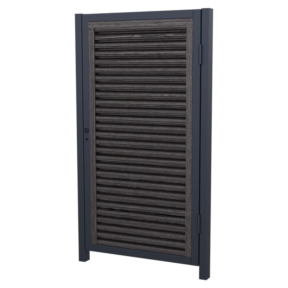 Комплект Жалюзи калитки МЕТАЛЛИК и КО КАВКАЗ 2000x1000x80 RAL 7024 Графитовый дуб/Графитовый дуб О0000134447