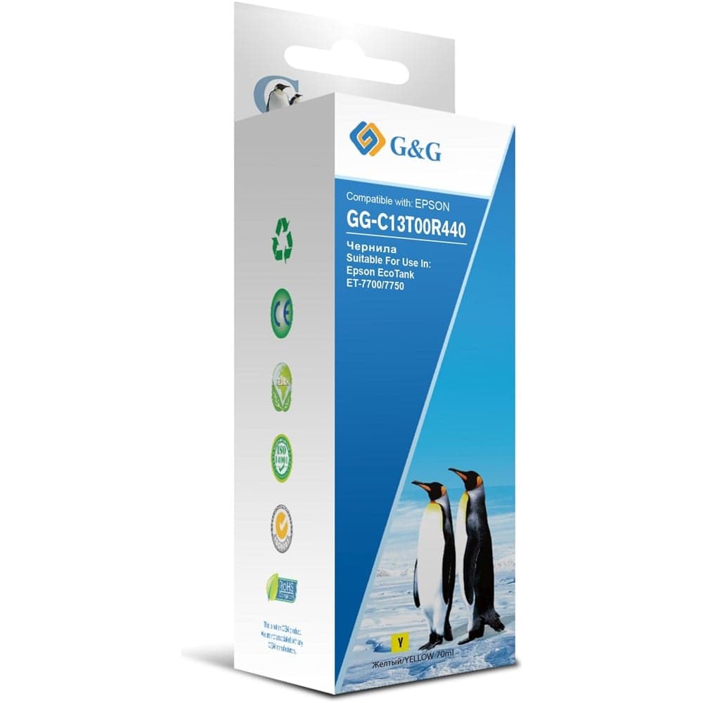 Чернила G&G GG-C13T00R440 желтый 70 мл для Epson EcoTank 7700/7750 1430616
