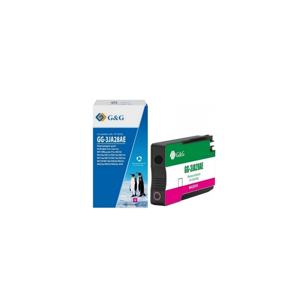 Картридж струйный G&G GG-3JA28AE 963XL пурпурный 25.8 мл для HP OfficeJet Pro 9010/9010e/9012/9012e 2032979