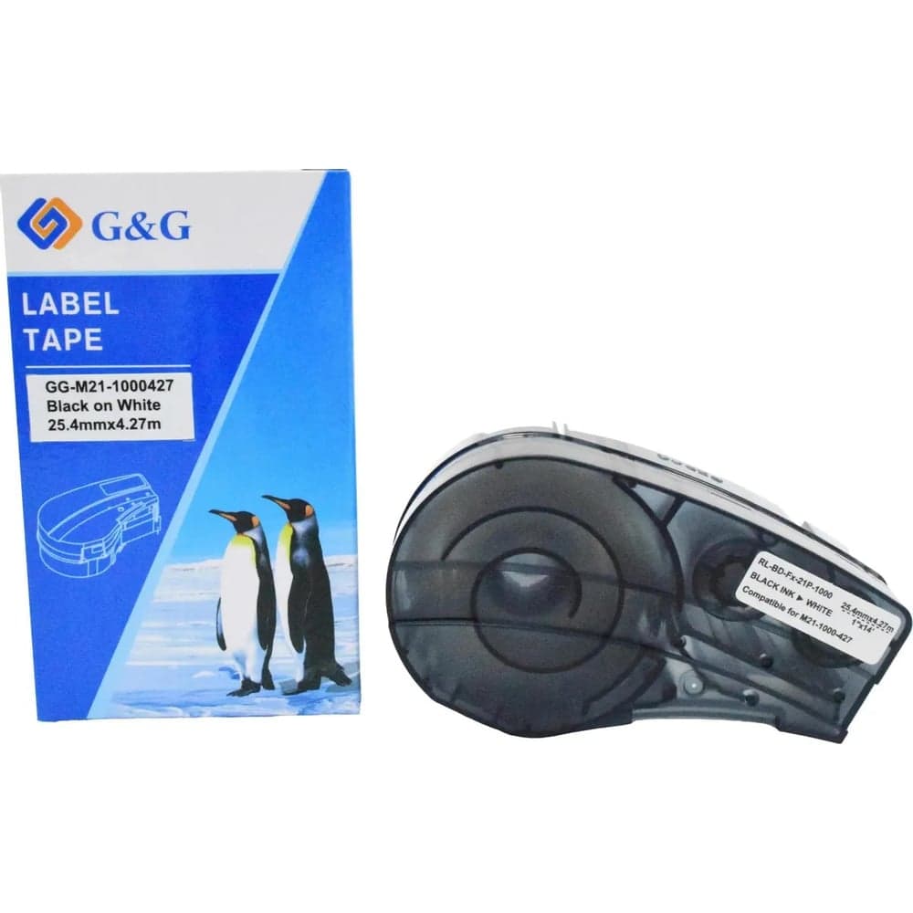 Картридж ленточный G&G GG-M21-1000427 черный на белом 25.4x4.27 для Brady BMP21-PLUS, BMP21, BMP21-L 2073219