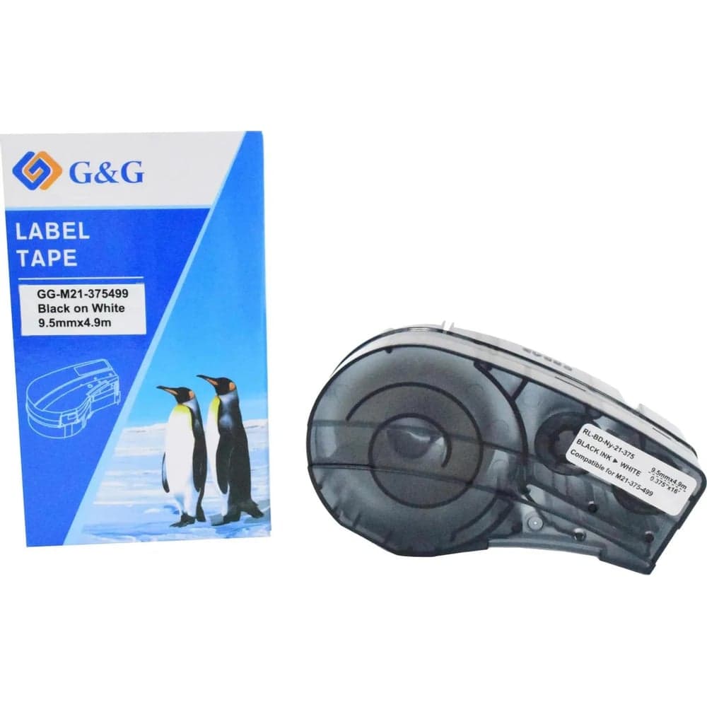 Картридж ленточный G&amp;G GG-M21-375499 черный на белом 9.5x4.9 для Brady BMP21-PLUS, BMP21-LAB 2073216