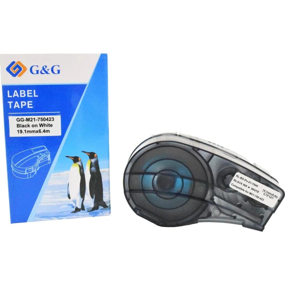 Картридж ленточный G&amp;G GG-M21-750423 черный на белом 19.1x6.4 для Brady BMP21-PLUS, BMP21-LAB 2073218