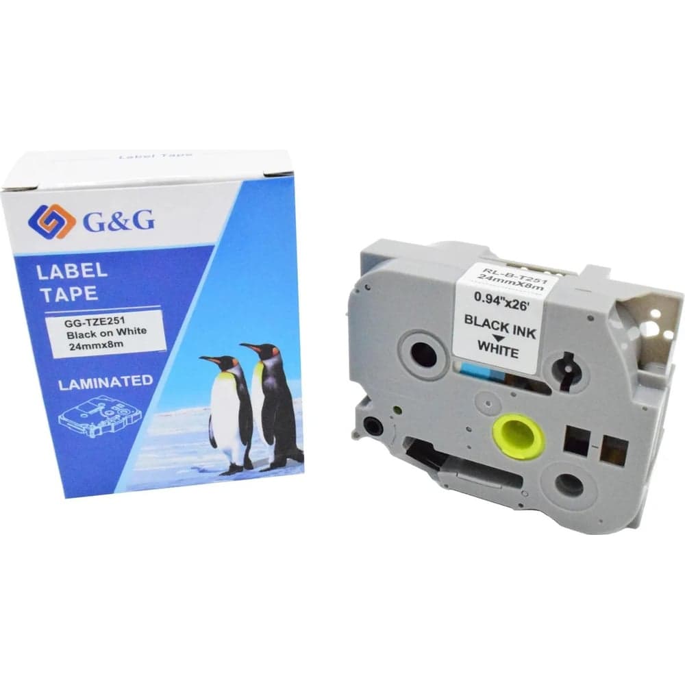 Картридж ленточный G&amp;G GG-TZE251 черный на белом 24x8 для Brother 1010/1280/1280VP/2700VP 2073222