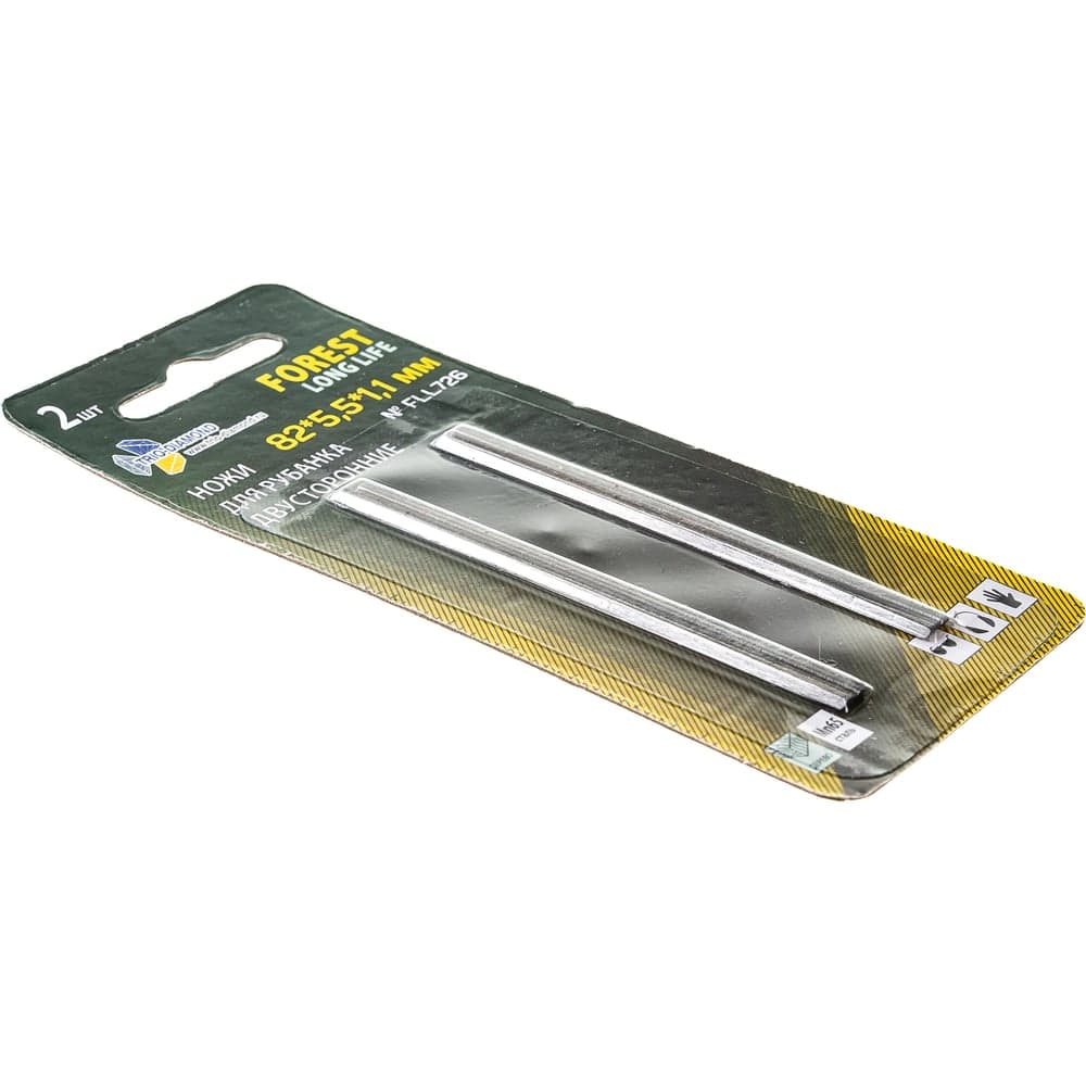 Ножи для электрорубанка двусторонние TRIO-DIAMOND 82x5,5x1,1 мм (2шт) Forest Long Life FLL726