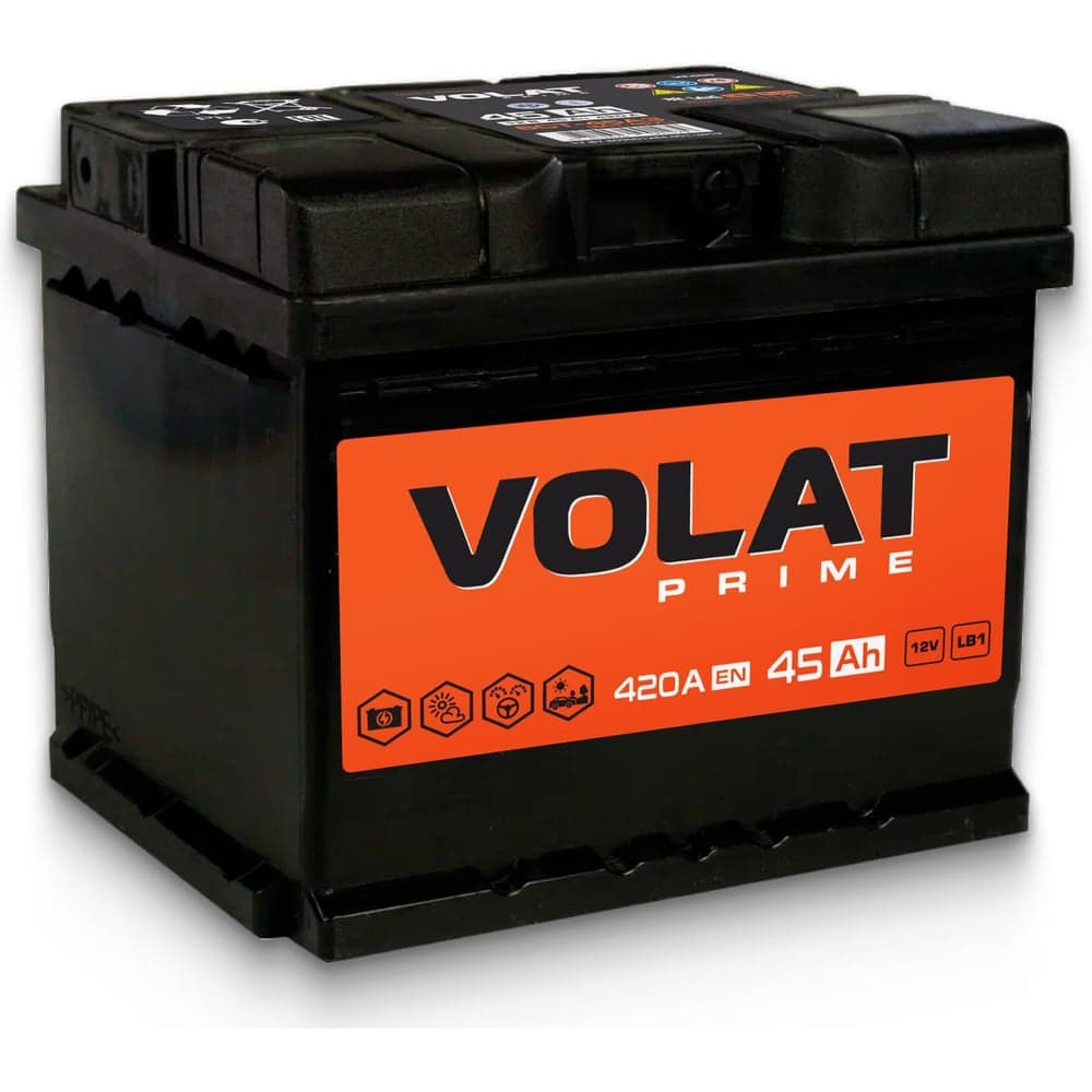 Аккумуляторная батарея VOLAT Prime 45Ah R+ (низкий) VS450