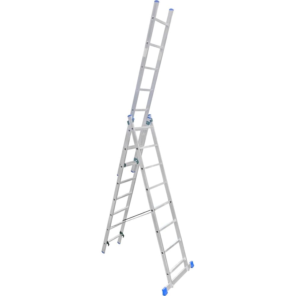 Алюминиевая трехсекционная лестница LadderBel 8 ступеней LS308