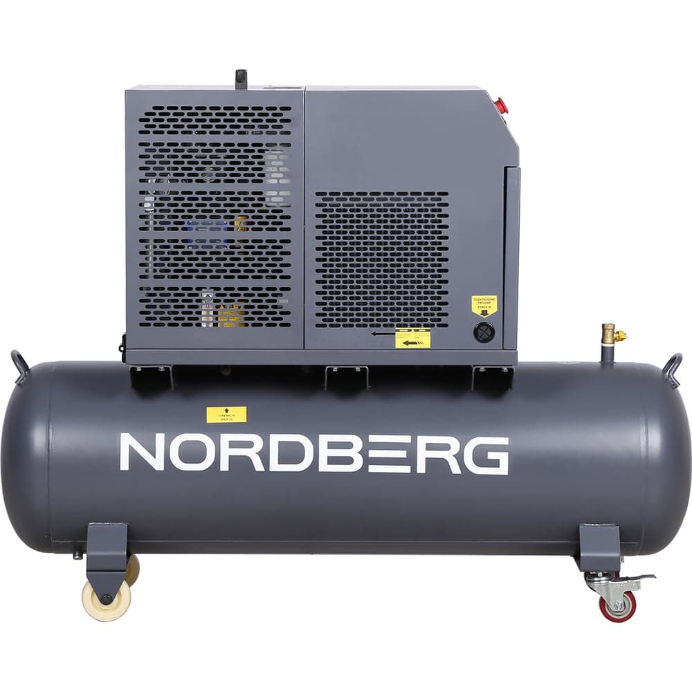 Компрессор винтовой NORDBERG 4 кВт, 10 бар, 450 л/мин, ресивер 180 л, IP54 NCF5R