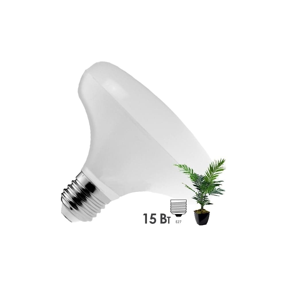 Лампа FL-LED F120 15W PLANTS RED E27 220В 120x110мм FOTON_LIGHTING 611161