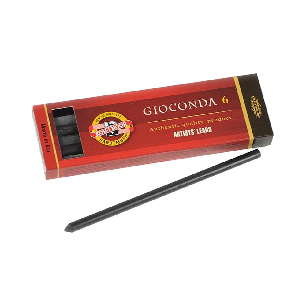 Грифели для цанговых карандашей Koh-I-Noor Gioconda 2B, 5.6 мм, 6 шт, круглый, пластиковый короб 486502B009PK