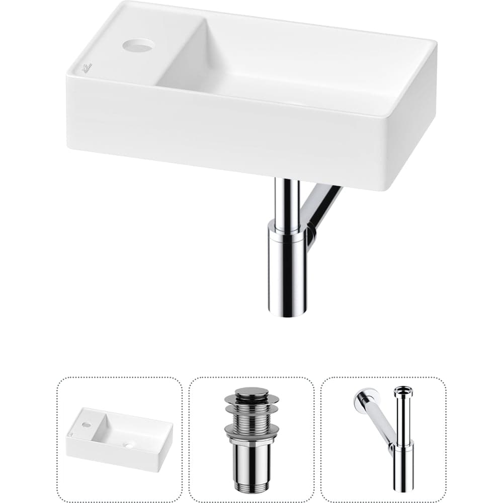 Мини-раковина для ванной комнаты или туалета Wellsee WC Area в наборе 3 в 1 20213814R