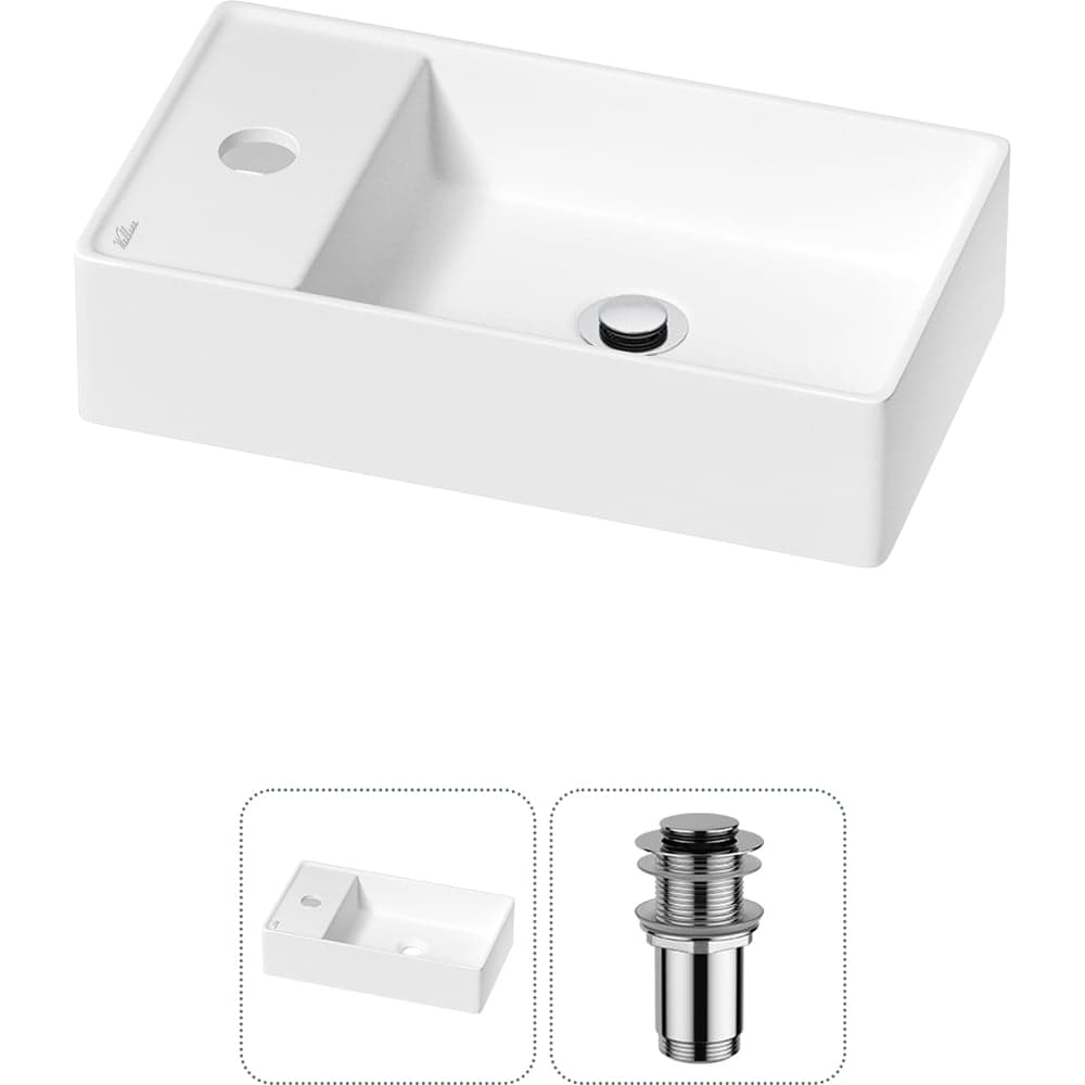 Мини-раковина для ванной комнаты или туалета Wellsee WC Area в наборе 2 в 1 20213810R