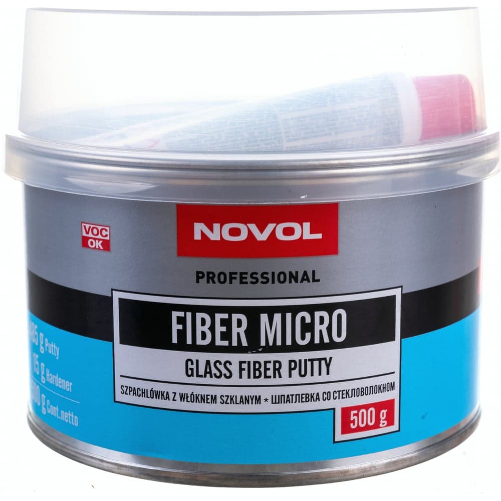 Шпатлевка Novol FIBER MICRO с коротким стекловолокном 0.5 кг X6125433