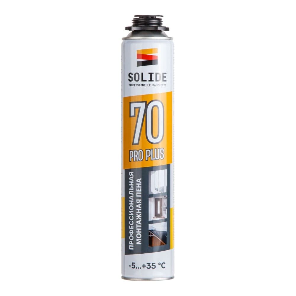Пена монтажная профессиональная SOLIDE всесезонная Foam Pro Plus 70 750мл SL-68502-1
