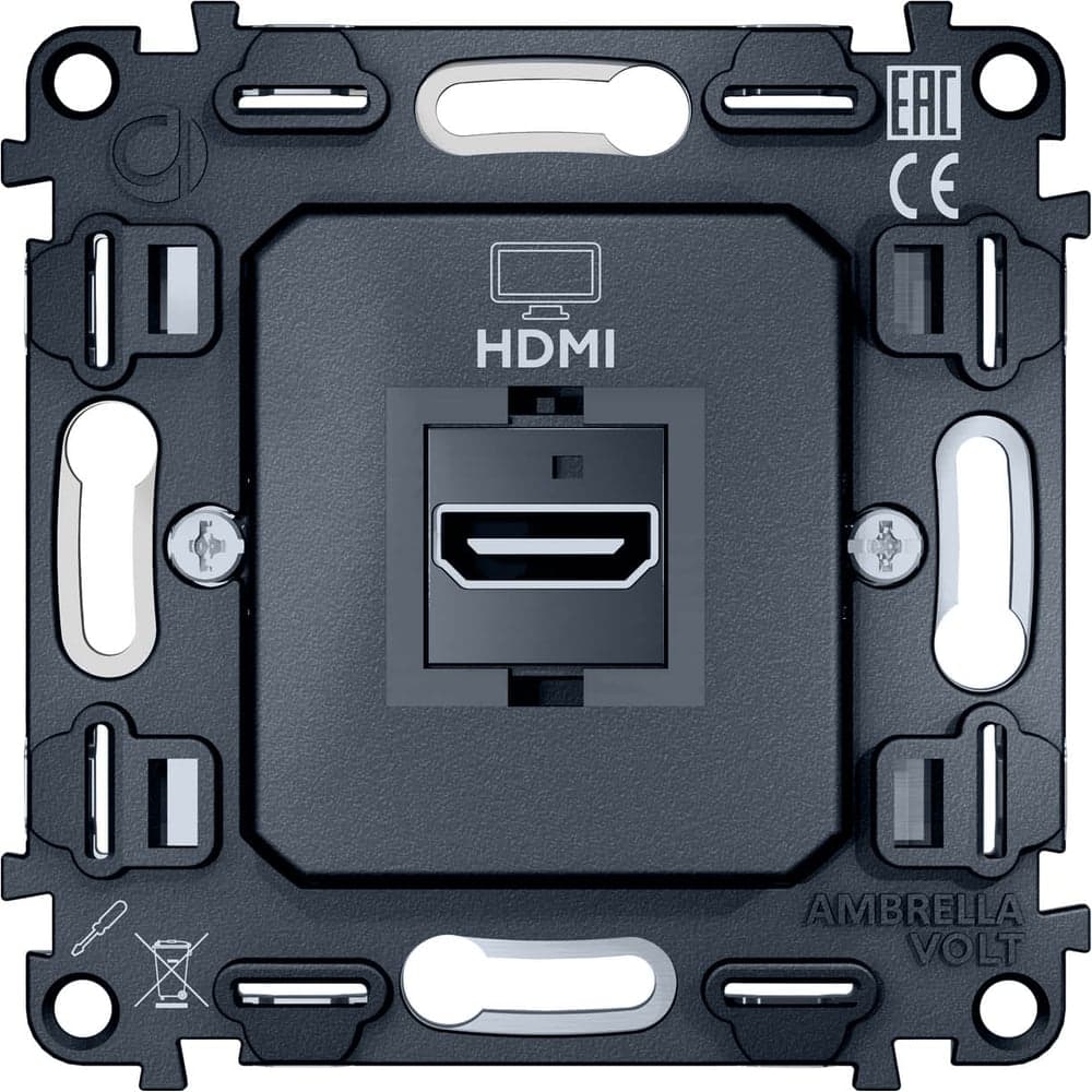 Механизм розетки Ambrella VOLT HDMI 2.0 40V/500mA 2.0GHz 5-18Gbit/s VM222