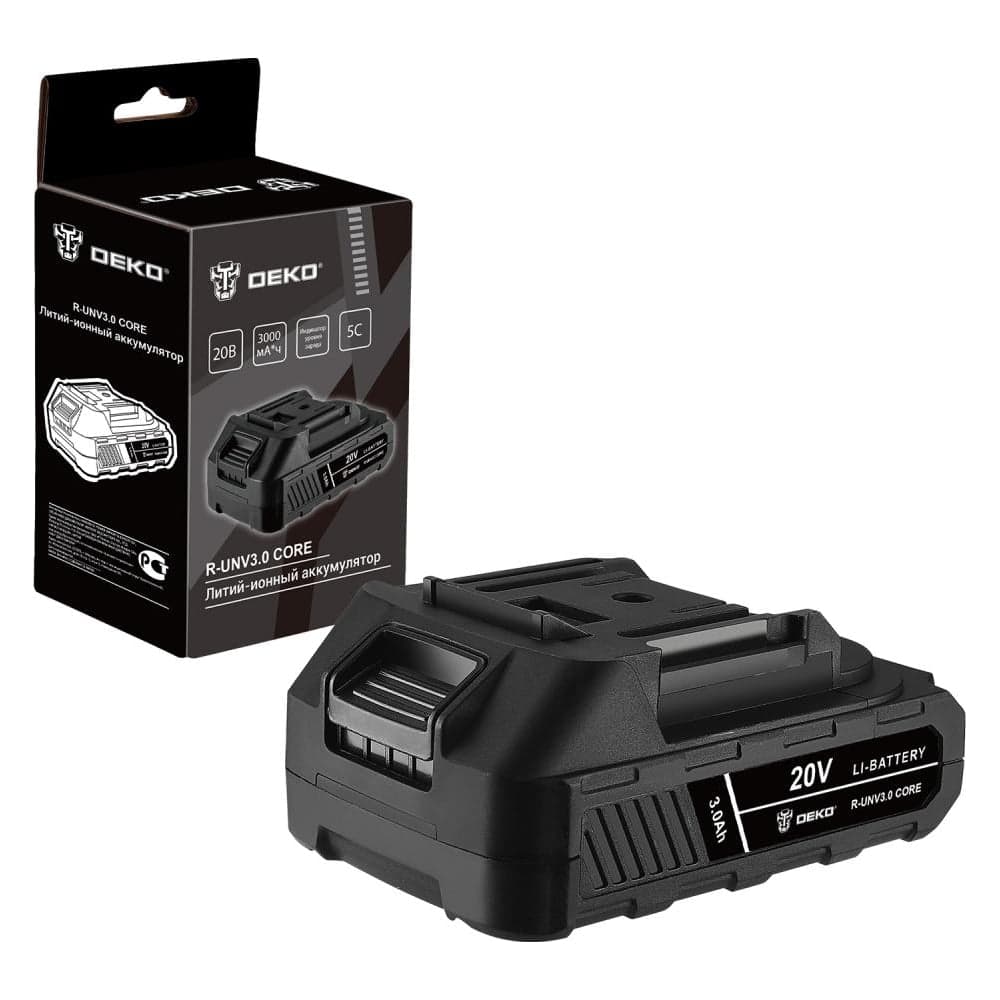 Аккумулятор DEKO R-UNV3.0 CORE, Li-ion, 20В, 3.0А_ч 083-1014