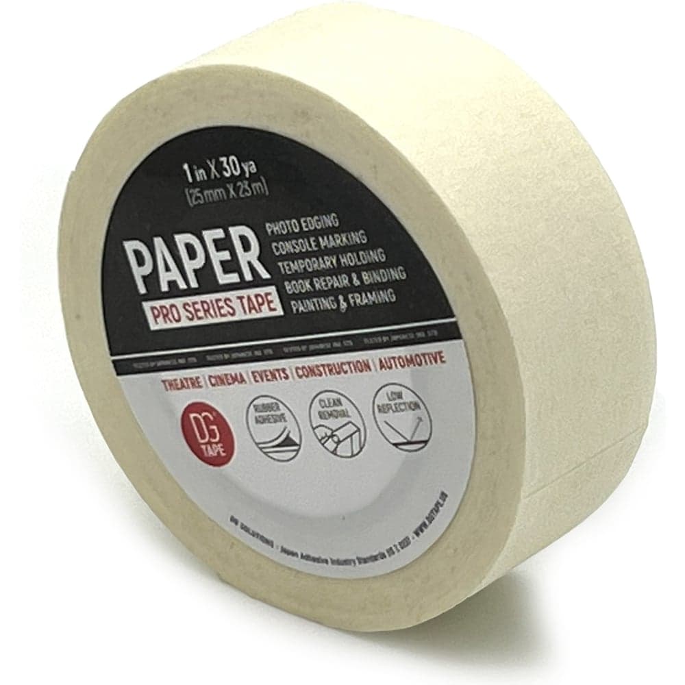 Клейкая лента бумажная крепированная DGTAPE Masking Tape Regular белая 25мм х 23м MTR2523W