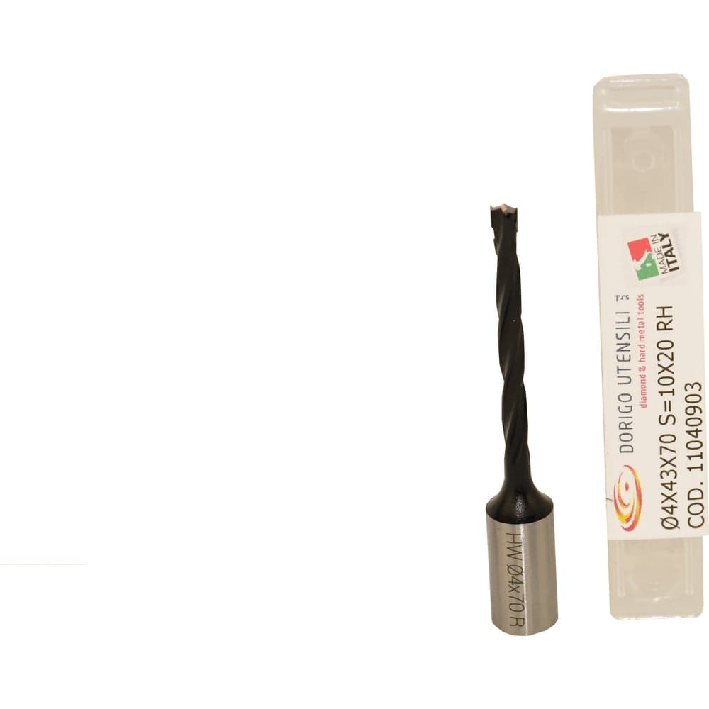 Сверло для глухих отверстий Dorigo HW Ø4x43x70 A.10x20 Z.2 RH 11040903