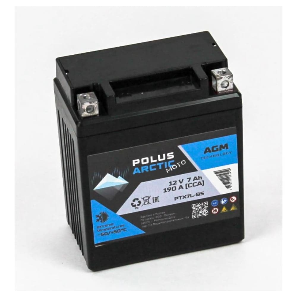 Аккумулятор POLUS ARCTIC MOTO 6CT-7 (PTX7L-BS) AGM PA(PTX7L-BS)