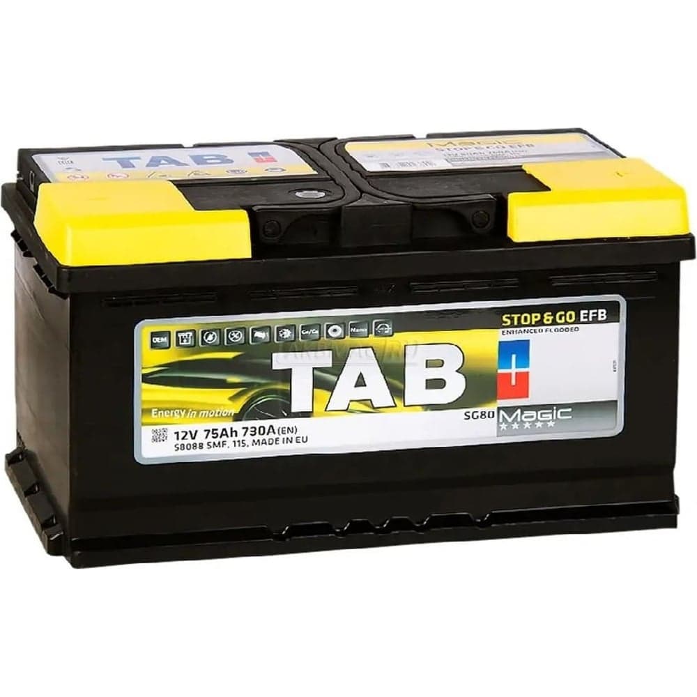 Аккумулятор TAB EFB Stop_Go 6СТ-75.0 низкий 212075