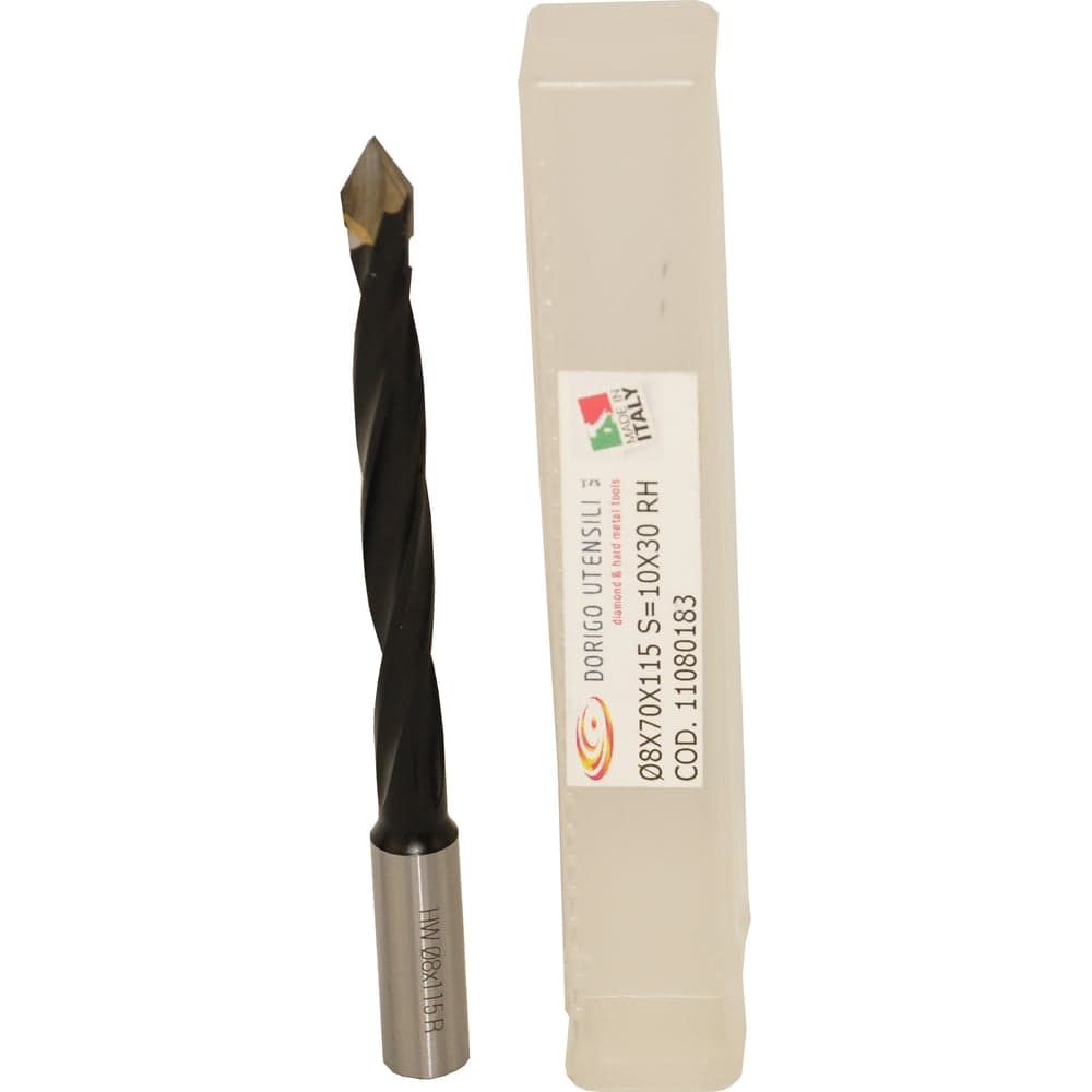 Сверло для сквозных отверстий Dorigo HW Ø8x70x115 S=Ø10x30 Z=2 RH 11080183