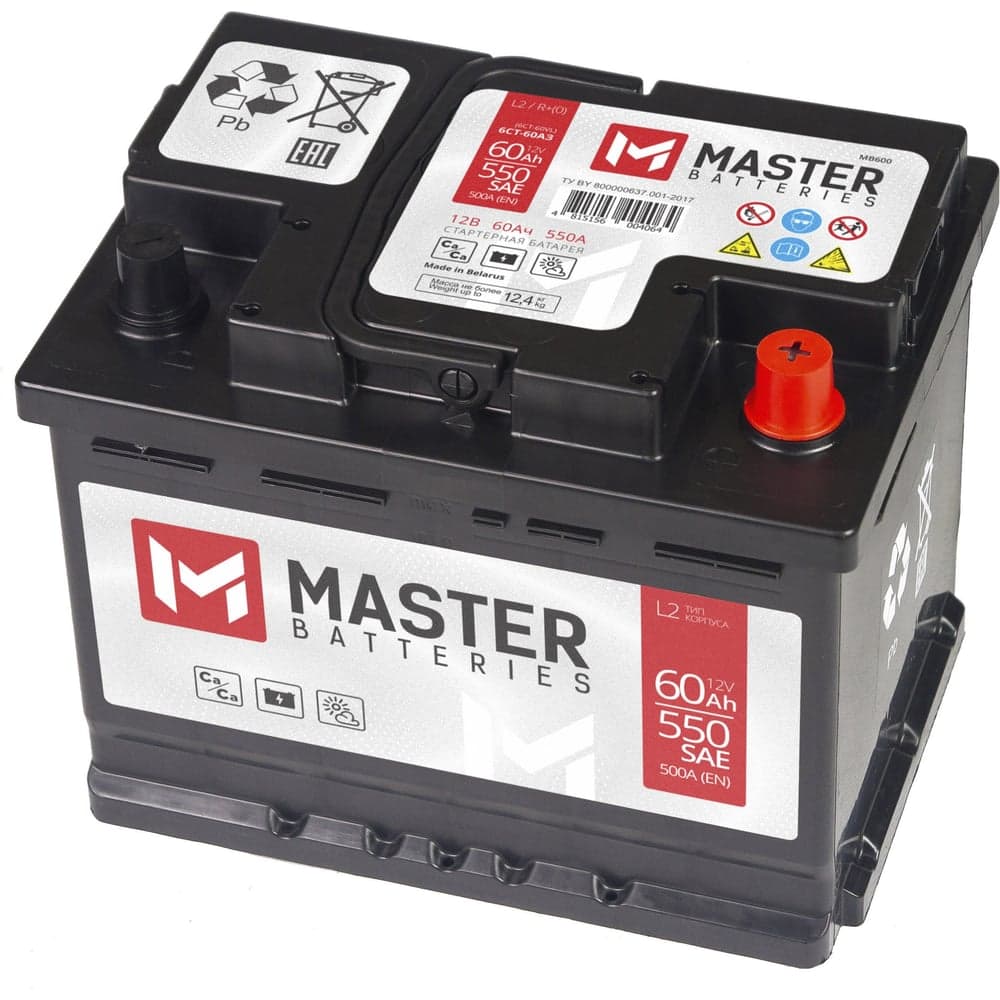 Аккумуляторная батарея MASTER BATTERIES Asia 60Ah L+ MBA601