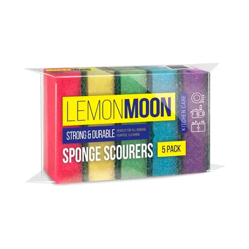 Губка для посуды Lemon Moon 96x64x27, поролон, 5 шт. L005