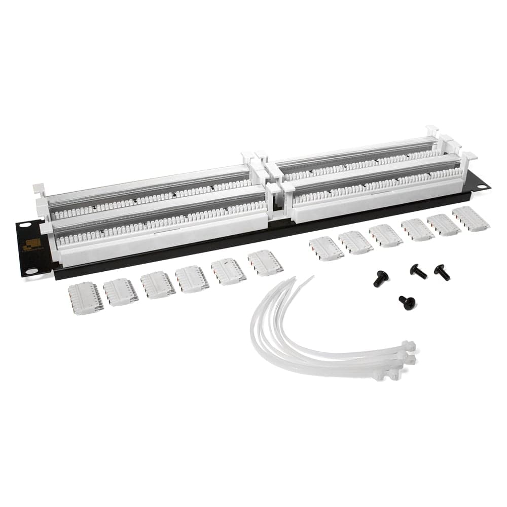 Кроссовая панель LANMASTER 110 типа, 200 пар, 19, 2U, с модулями LAN-RS110-200FT