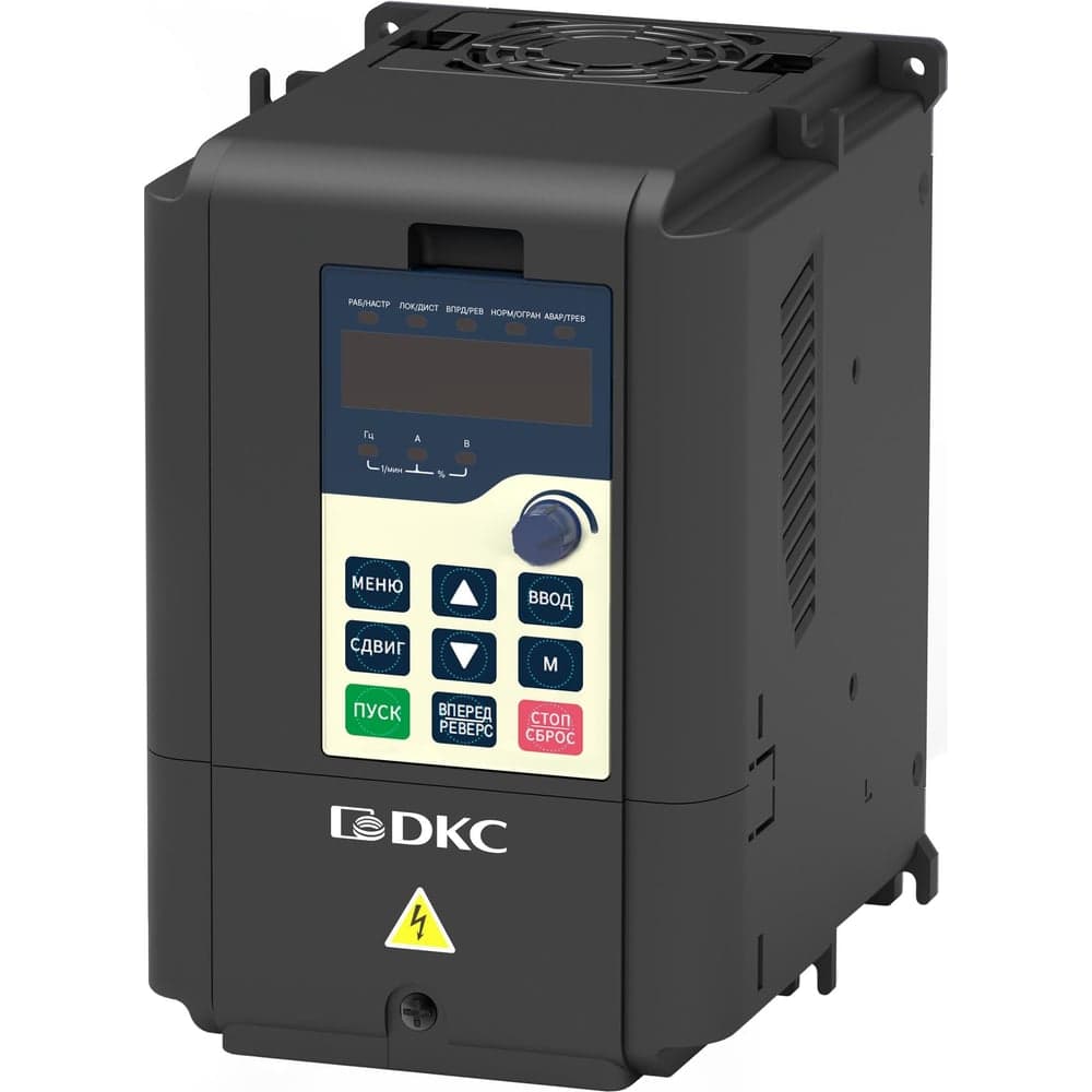 Преобразователь частоты DKC 1-фазное питание, 220В, выходная мощность 1,5 кВт, встроенный тормозной прерыватель и ЭМС фильтр, 1 шт V2000 S01P5G V2000-S01P5G
