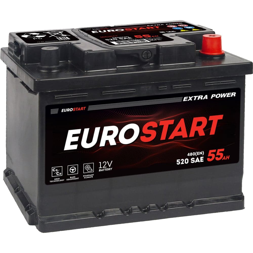 Аккумуляторная батарея EUROSTART Extra Power 55Ah R+ EU550