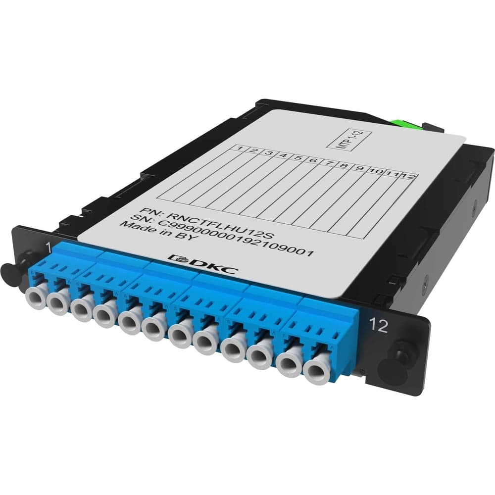 Претерминированная кассета DKC 12ОВ 09/125 OS2, 1xMTP 12 f/6xLC UPC Duplex, 1/2 HU 1 ШТ RNCTFLHU12S